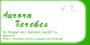 aurora kerekes business card